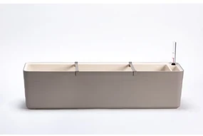 Plastia Samozavlažovací truhlík Berberis 80, sivá + sl. kosť, 80 cm