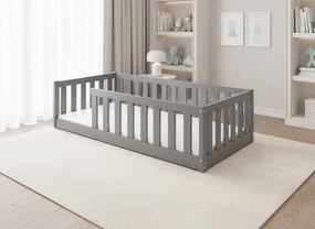 Detská posteľ BELLA SIMA 160x80 Montessori z masívu – grafitová