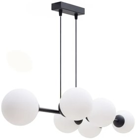 Luster na lanku FIRA 5xE27/60W/230V čierna