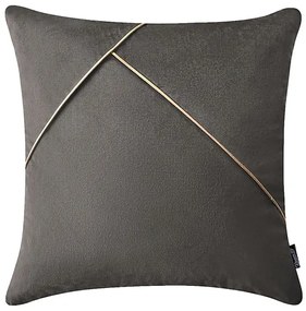 Jednofarebný dekoračný vankúš 45x45cm Glam Simple &#8211; Dark Grey