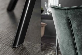Dizajnová otočná stolička Kiara tmavozelený zamat