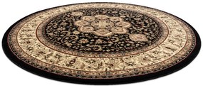 Okrúhly koberec ROYAL ADR model 521 čierny