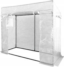 Záhradný biely fóliovník na paradajky 200 x 77 x 168 cm