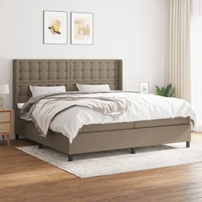 Boxspring posteľ s matracom sivohnedý 200x200 cm látka 3131781