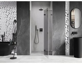 Mexen, Mexen Lunar pravé otočné sprchové dvere 70 cm, priehľadné, pištoľovo šedé kartáčované - 834-070-000-66-00-P