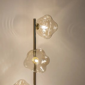 Brilagi - Stojacia lampa VULCANO 3xG9/8W/230V zlatá/dymová béžová