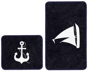 Tmavomodré kúpeľňové predložky v súprave 2 ks 60x100 cm – Mila Home