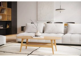 Konferenčný stolík v dekore duba v prírodnej farbe 60x130 cm Curved – Woodman