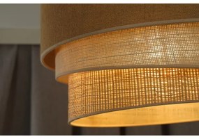 Duolla - Prisadený luster YUTE TRIO 3xE27/15W/230V pr. 60 cm hnedá/šedá/béžová