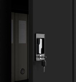 Kartotéková skriňa na kľúč čierna ALEX D600 450 x 1850 x 600 mm