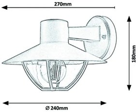 Rabalux - Vonkajšie nástenné svietidlo 1xE27/10W/230V IP44