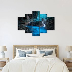 Obraz - Magická noc v tropickom lese (150x105 cm)