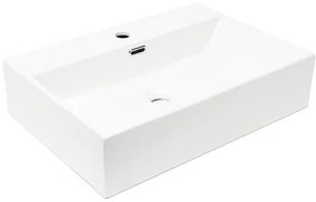 Umývadlo SAT Cube Way 60x42 cm otvor pre batériu uprostred SATCW6042, 1 ks