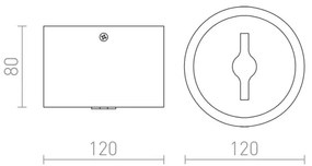 RED - Design Rendl-R12634 - LED Stmievateľné bodové svietidlo KELLY 15W/230V čierna