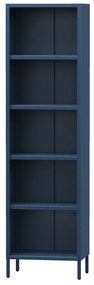 Knižnica do obývačky MARIO, 500 x 1800 x 350 mm, Modern: tmavomodrá farba