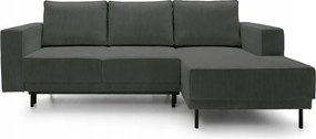 Rohová sedacia súprava Rodriguez mini (p) (sivá čierna)