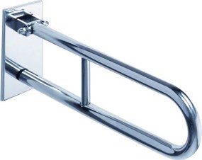 Bemeta Design HELP: Madlo, 600 mm, v tvare U, sklopné, s krytkou, nerez, mat - 301607272