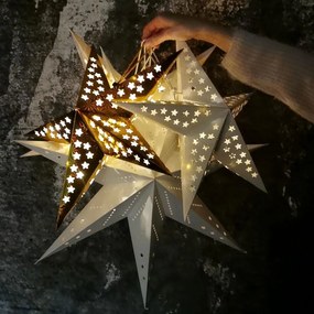 Tutumi Tutumi, LED podsvietená papierová hviezda SY-002 45cm, zlatá, CHR-05002