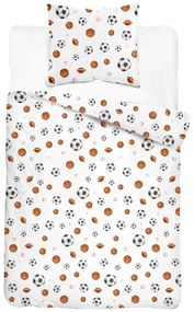 Posteľná obliečka Sports Balls 140x200/70x80 cm – 100 % bavlna