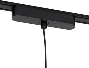 Moderné čierne závesné svietidlo pre 1-fázový koľajnicový systém vrátane LED - Magnetic Lance