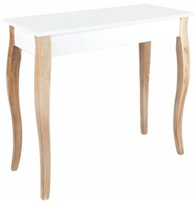 Biely toaletný stolík so zrkadlom Ragaba Dressing Table, dĺžka 85 cm