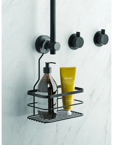 Čierna závesná kúpeľňová polica Metaltex Origin