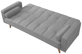 Sivá rozkladacia pohovka NESTOR VELVET