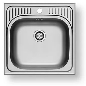 Pyramis 105061001 - Kuchynský drez ET34 48x48 cm satin