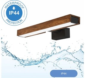 Brilagi-LED Kúpeľňové osvetlenie zrkadla WOODY MIRROR LED/8W/230V IP44 dub/čierna BG0876