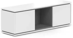 Závesná skriňa Creator 123,2 x 35 x 40 cm, antracit / biela