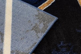 Koberec EMERALD exkluzívny 1020 glamour, styl marmur, trojuholníky granátový / zlatý