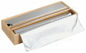 Kesper 58044 Kuchynský zásobník na fólie bambus, 35 x 13 x 5,5 cm