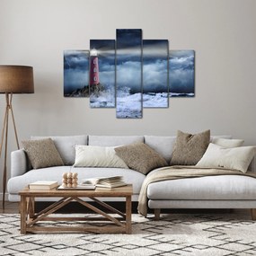 Obraz - Maják na útese (150x105 cm)