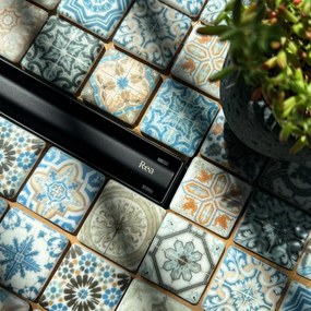 Odtokový žľab REA NEOX SLIM PRO 100 cm, čierny