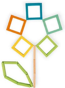 Drevená stavebnica s predlohami - 60 ks