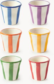 Súprava ručne vyrobených pohárov na espresso Righe 6 ks