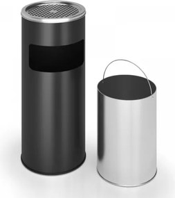 JAGO Odpadkový kôš s popolníkom, 17 l, čierny