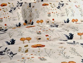 Sada 2ks mikroplyšových obliečok PAPAVA krémové + obliečka mikroplyš SOFT 180x200 cm biele, dvojlôžko