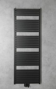 Aqualine Aqualine, TONDI vykurovacie teleso 600x1690 mm, stredové pripojenie, čierna matná, DT496T