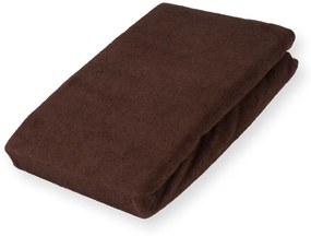 Detské froté napínacie prestieradlo do postieľky FR-026 Čokoládovo hnedé 60 x 120 x 10 cm - do postieľky