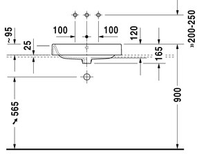 Duravit Happy D.2 - Umývadlová misa 600x400 mm, s prepadom, biela 2314600000