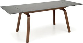 Rozkladací jedálenský stôl 140-200 cm Leta (mramor čierny + orech) (pre 6 8 osôb). Vlastná spoľahlivá doprava až k Vám domov. 1049564