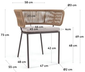 Záhradná stolička Kave Home Nadin