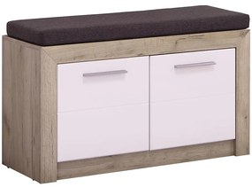 Skrinka na topánky Astor Dub Šedá/Biely Lesk 11008566