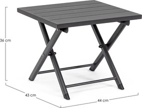 Hliníkový záhradný konferenčný stolík 43x44 cm Taylor – Bizzotto