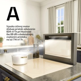 Klarstein Victoria Downdraft digestor | 60 cm | A | 8 úrovní + boost | až do 713,8 m³/h | 120 W