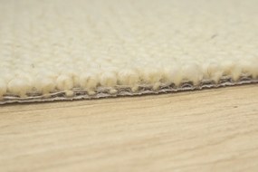 Avanti, Koberec metráž Alfawool 86 biely, na mieru, šíře 4m,5m, béžová, ab (mriežka), obývacia izba