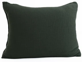 Mušelínová obliečka na vankúš 50 × 70 cm – Alexia tmavo zelené