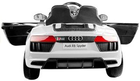 LEAN CARS ELEKTRICKÉ AUTÍČKO AUDI R8 SPYDER - NELAKOVANÉ - BIELA - 2x45W - 2x6V4,5Ah - 2023