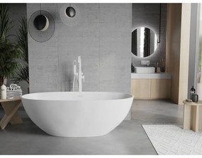 Mexen Bari, voľne stojaca vaňa z konglomerátu 165 x 75 cm, biela matná, 57221657500